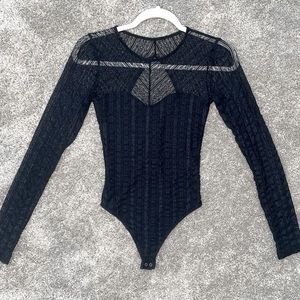 Black lace bodysuit in XS Abercrombie & Fitch A&F